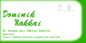 dominik makkai business card